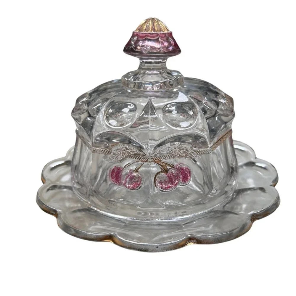 Mosser Northwood Cherry And Cable Butter Dish Cloche